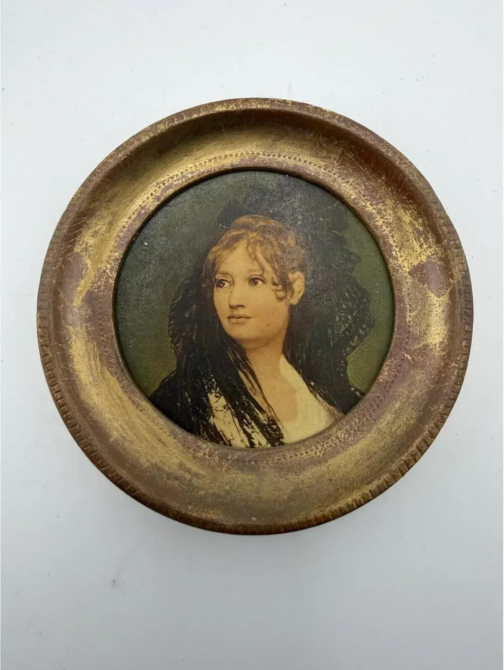 Vintage Paolina Borghese Round Portrait Frames Set 4 Gold Wall‎ Decor